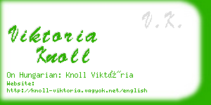 viktoria knoll business card